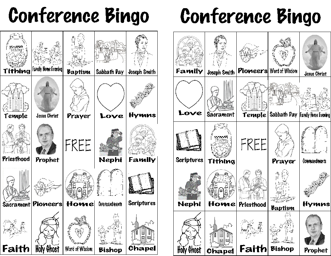 General Conference Bingo Printable Printable Templates